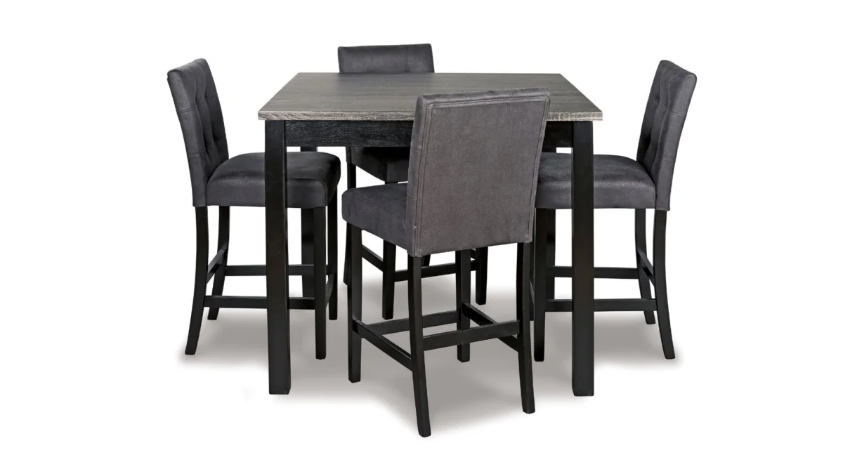 4 SEATER GARVINE SQUARE COUNTER TABLE SET D161-223