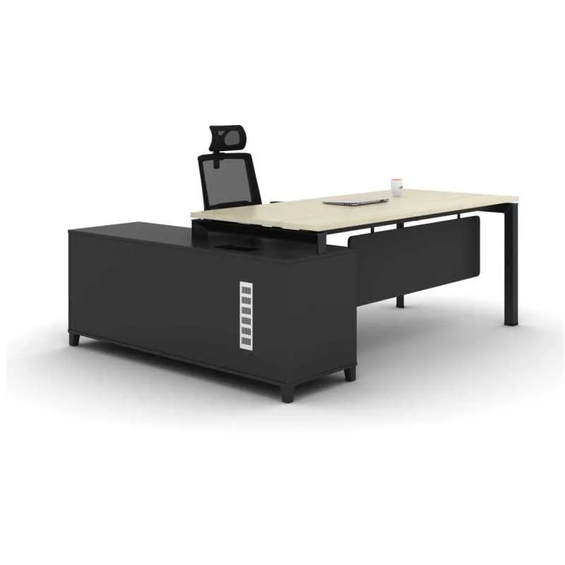 2000mm EXECUTIVE OFFICE DESK WITH SIDE RETURN TABLE T-DA2016R