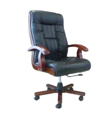 HIGH BACK BLACK LEATHER CHAIR 822