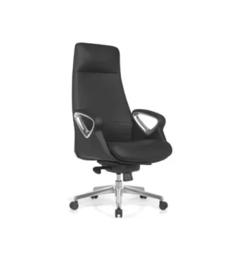 EXECUTIVE BLACK LEATHER HIGH BACK OFFICE CHAIR PY-12