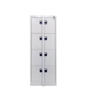 4 DRAWER STEEL FILING CABINET WITH SECURITY BAR D-D4-2/KM-D4-2