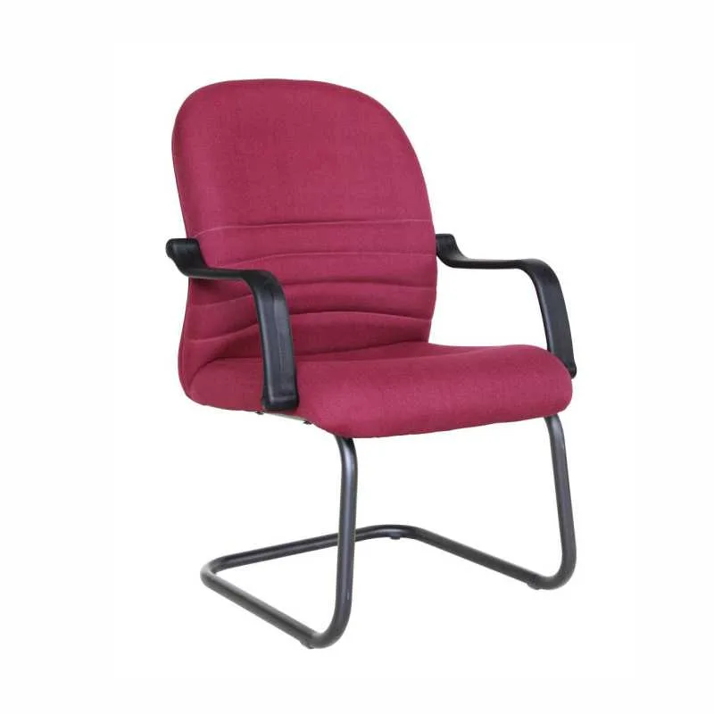 VISITORS MAROON FABRIC CHAIR BS053