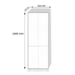 2 DOOR WOODEN BOOK CABINET T-CA0804