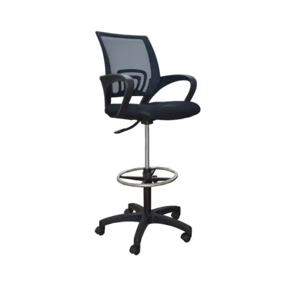 8201C/2101C Black Mesh Draughtsman Chair