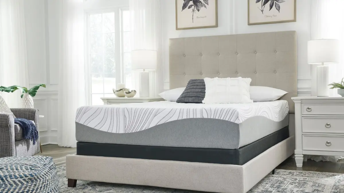 M59341W2 KING MATTRESS 12 INCH MEM FOAM (ASH) - Image 1