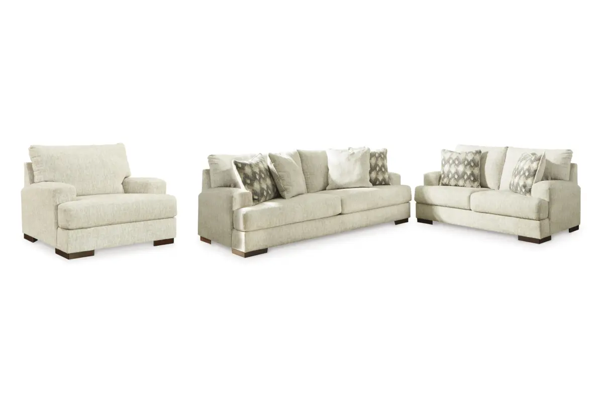 plush cushions and a sleek design sofa set