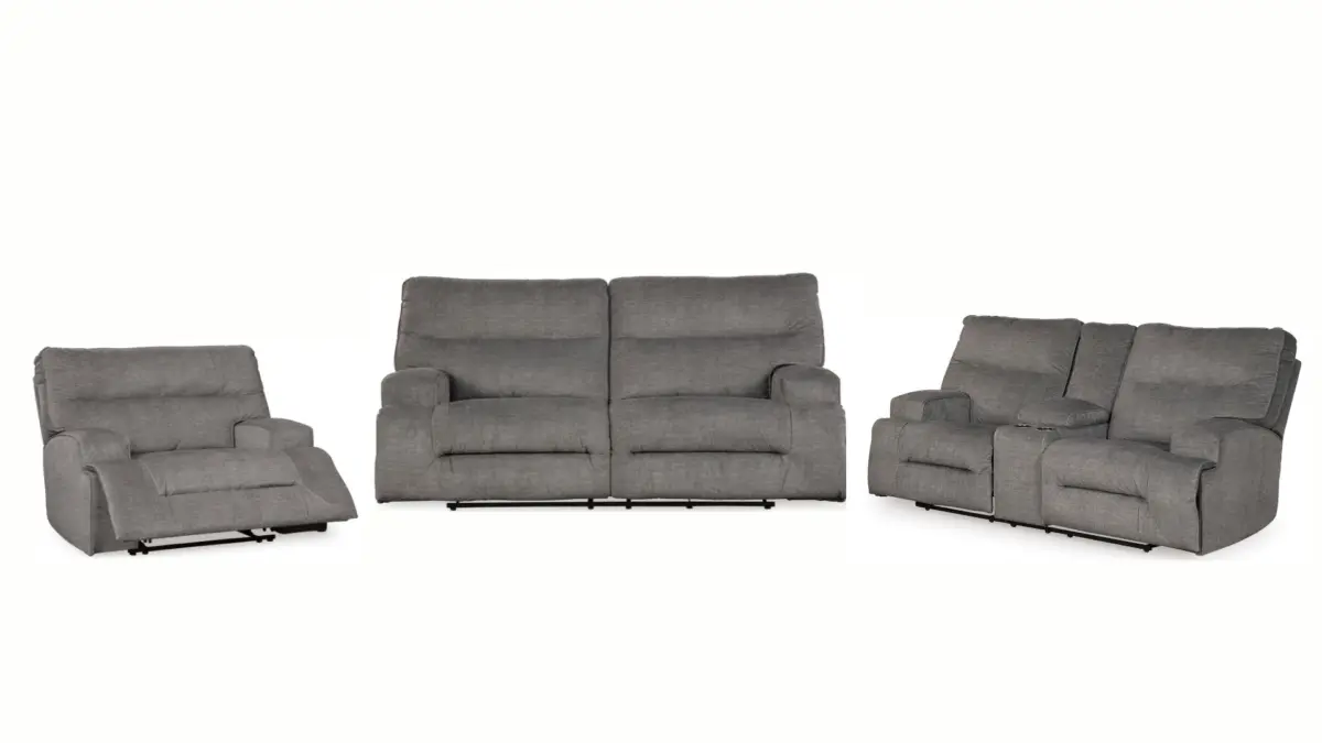 COOMBS RECLINING 6 SEATER SOFA SET - Image 1