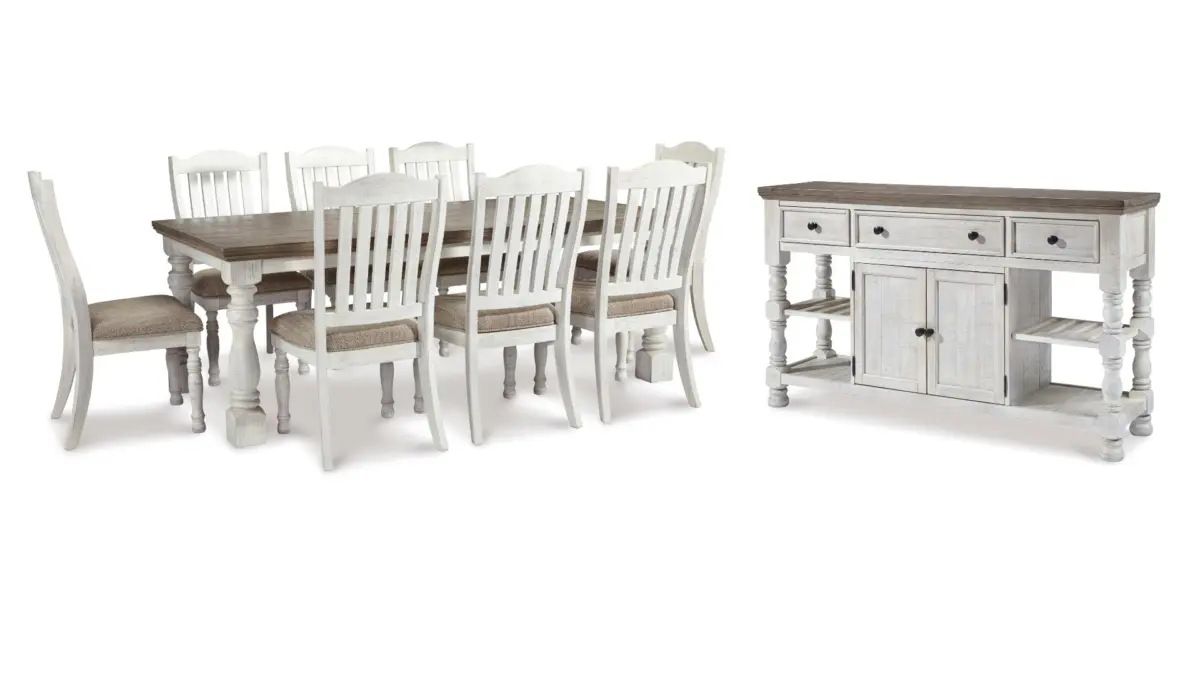 HAVALANCE DINING SUITE WITH 8 CHAIRS AND SERVER - Image 1