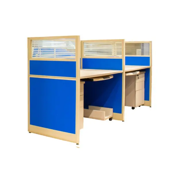 2 WAY WORKSTATION WITH GLASS PARTITION LY-45