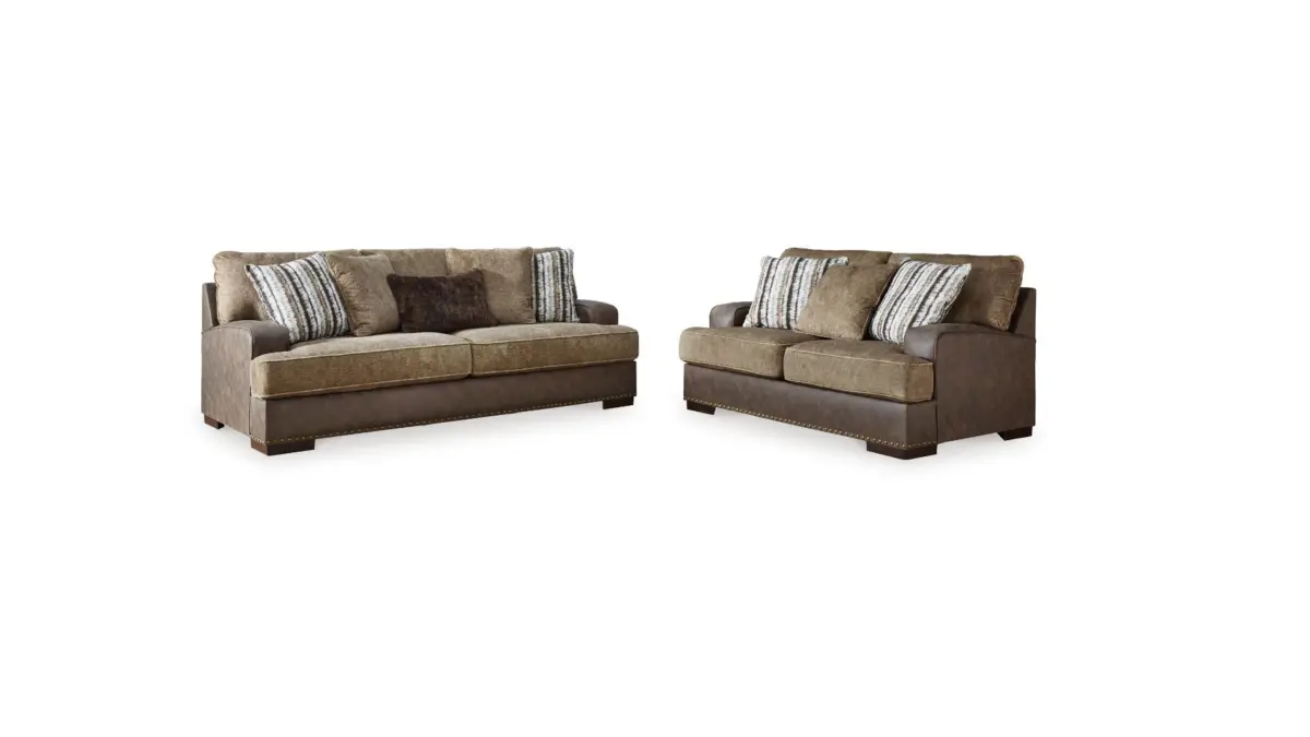 ALESBURY  6 SEATER SOFA SET WITH A SWIVEL CHAIR - Image 2