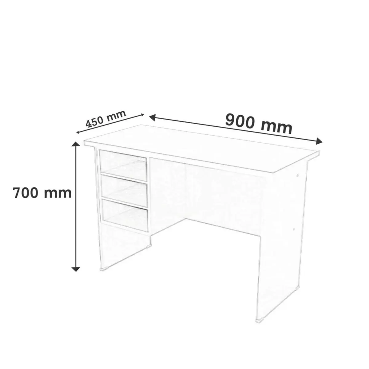 1000mm SIDE TABLE SPGS1060 - Image 2
