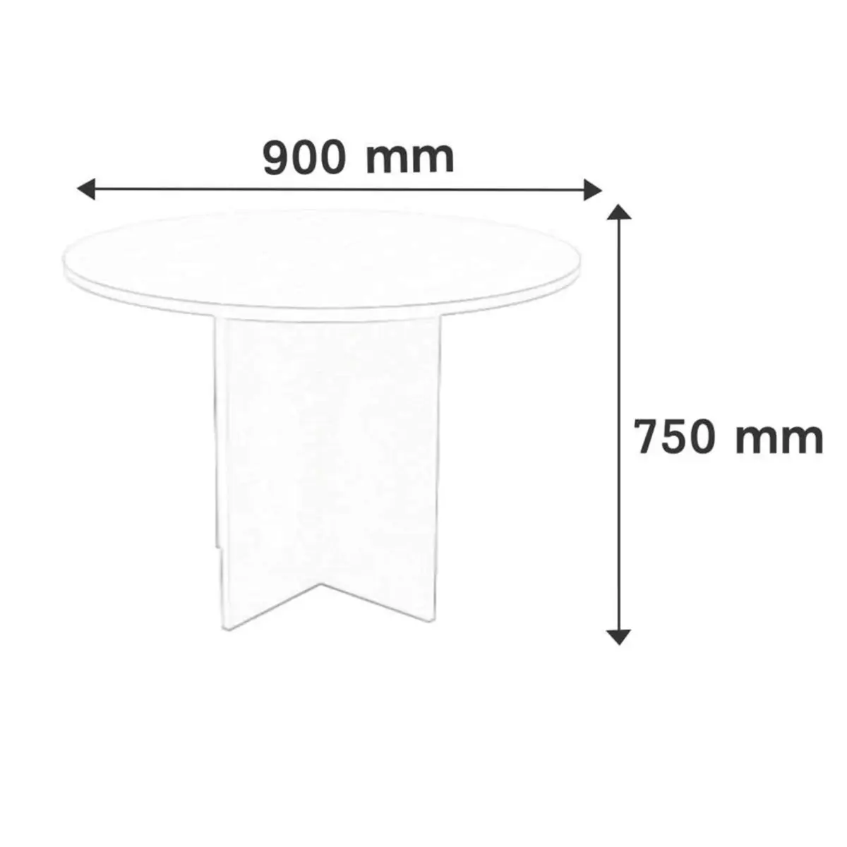 900mm ROUND CONFERENCE TABLE SPGR90 - Image 2