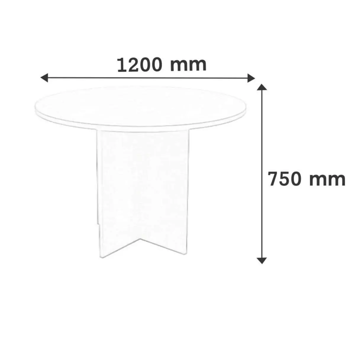 1200mm ROUND CONFERENCE TABLE SPGR120 - Image 2