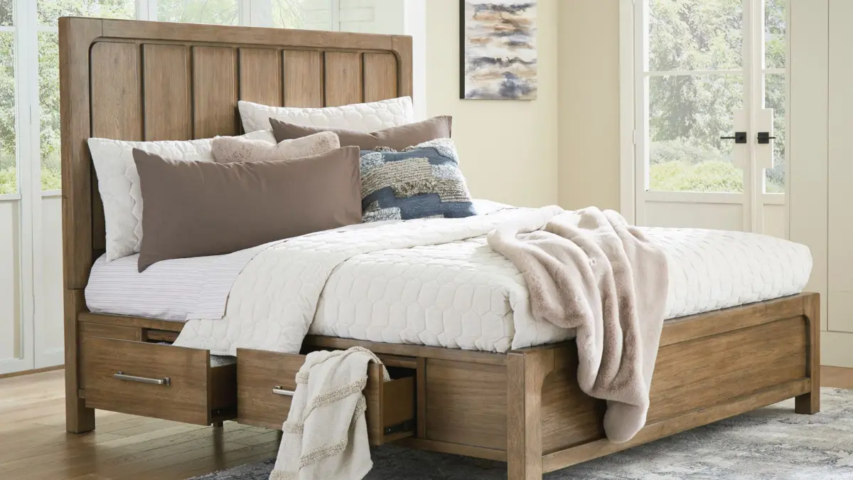 CABALYN BEDROOM SUITE (BED + 2 NIGHTSTANDS + MIRRORED DRESSER + CHEST OF DRAWERS) - Image 3
