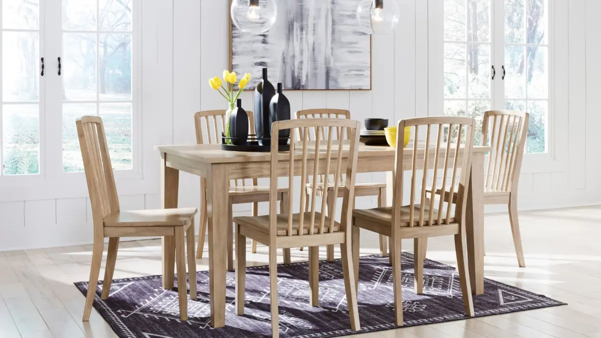 GLEANVILLE DINING SET WITH 6 CHAIRS - Image 4