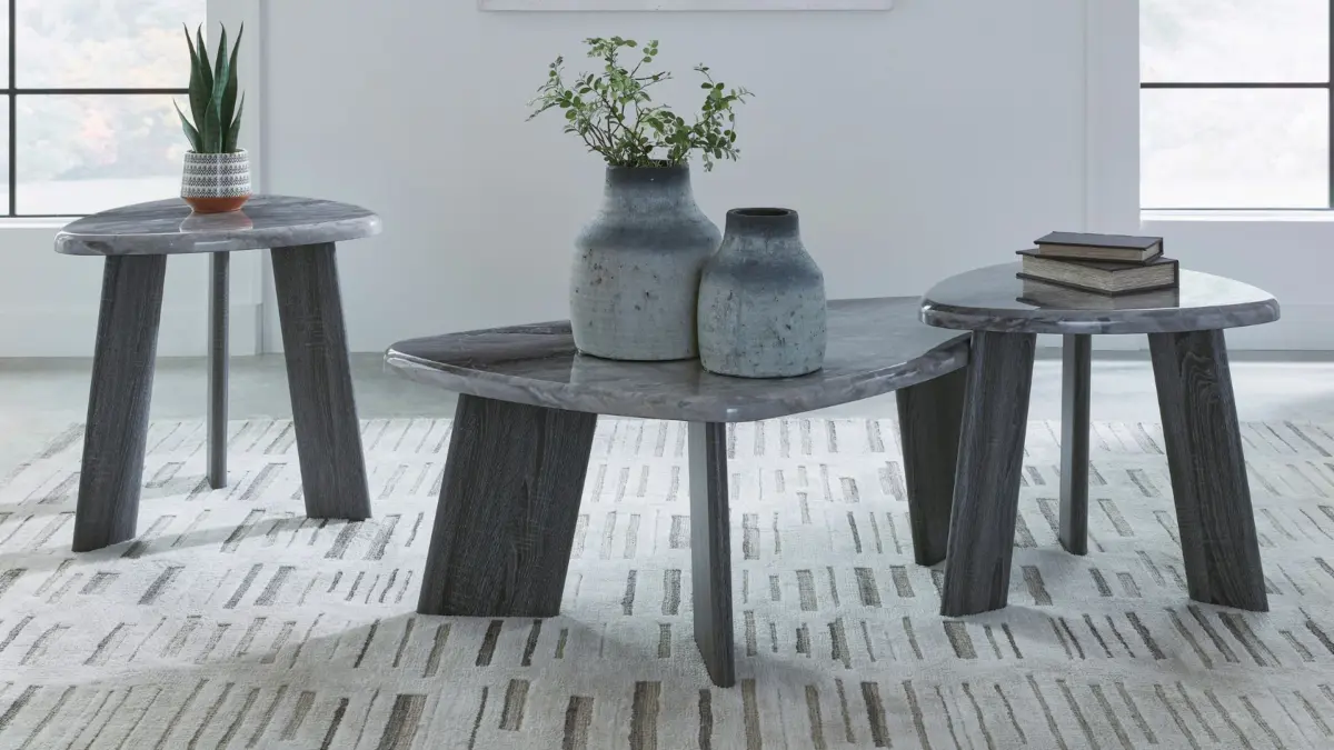 OCCASIONAL TABLE SET 3PC BLUEBOND - Image 4