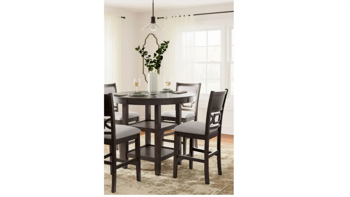 LANGWEST COUNTER HEIGHT DINING SET WITH 4 CHAIRS - Image 2