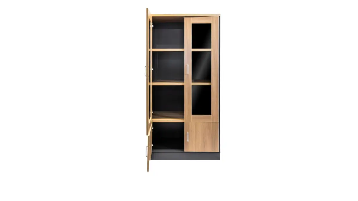 MS BS741 GLASS DOOR CABINET 2DR (SENC) - Image 2