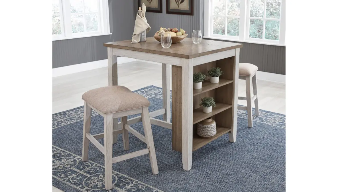 SKEMPTON COUNTER HEIGHT DINING SET WITH 2 CHAIRS - Image 4