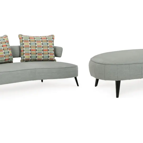 HOLLYANN 3 SEATER SOFA WITH OTTOMAN (GRAY)
