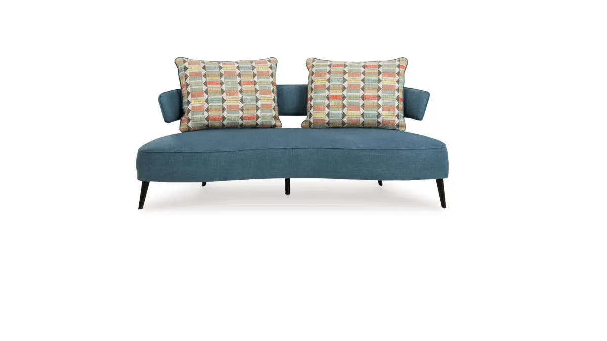 HOLLYANN  3  SEATER SOFA WITH OTTOMAN (BLUE) - Image 3