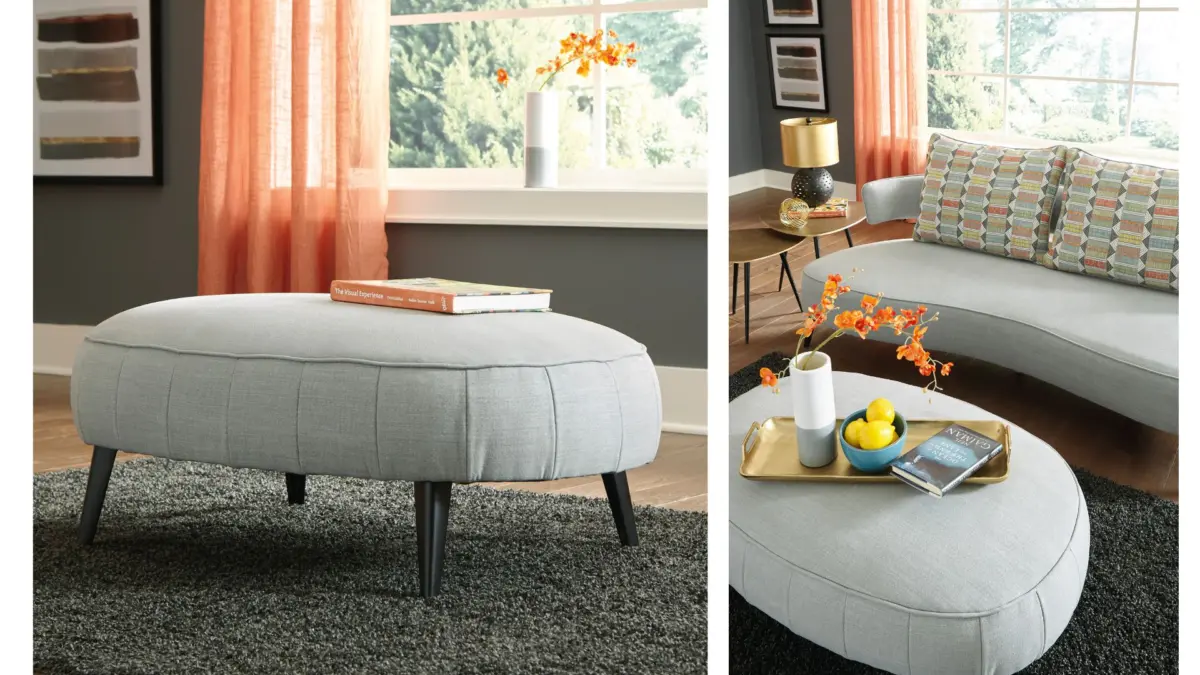 HOLLYANN 3 SEATER SOFA WITH OTTOMAN (GRAY) - Image 3