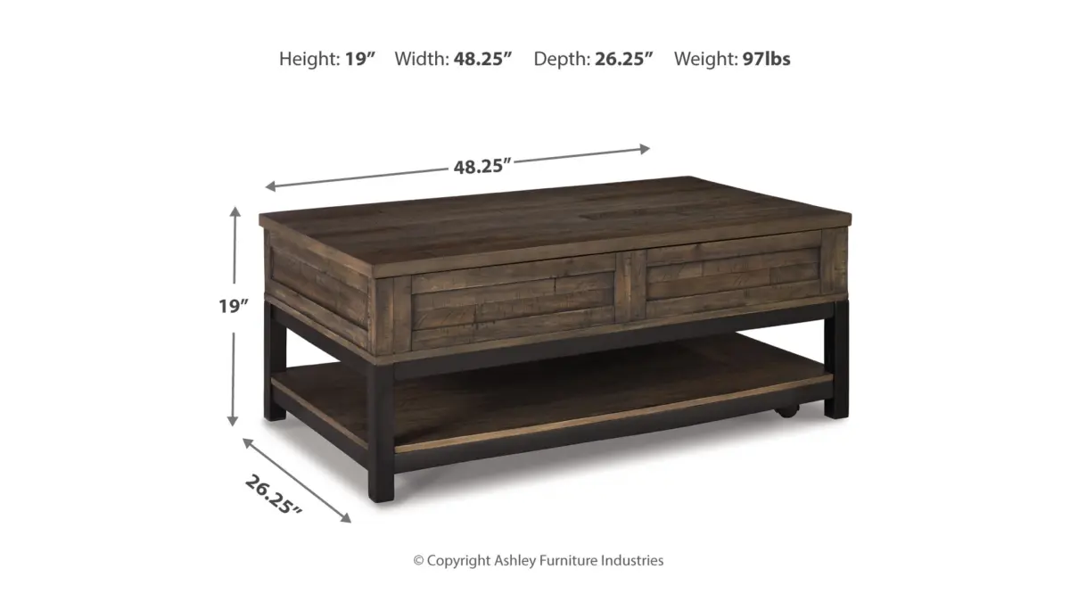 JOHURST LIFT TOP COFFEE TABLE - Image 4