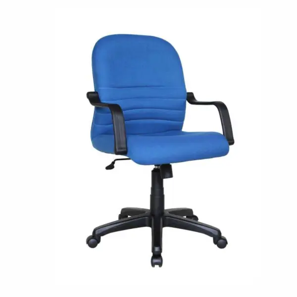 MEDIUM BACK BLUE FABRIC CHAIR BS052