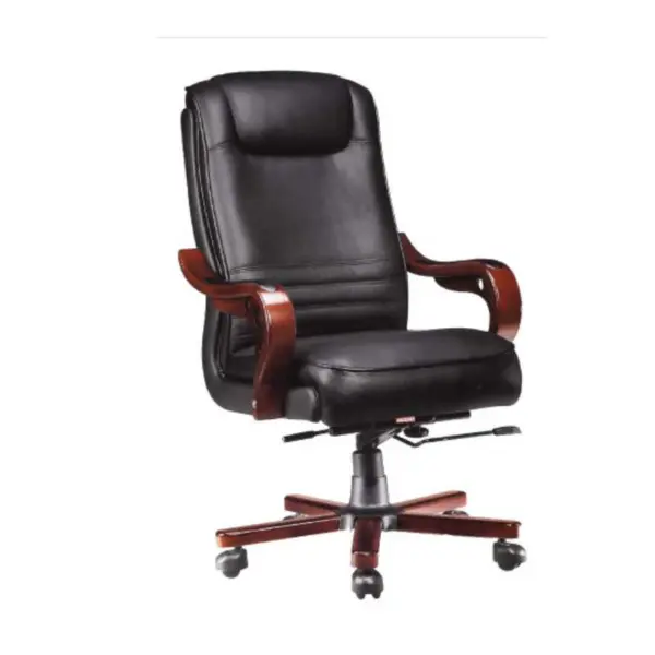 HIGH BACK BLACK LEATHER CHAIR 609