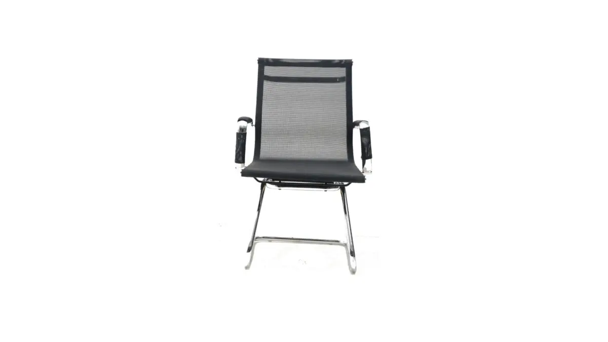 EXECUTIVE BLACK MESH VISITOR CHAIR 372-3 - Image 2