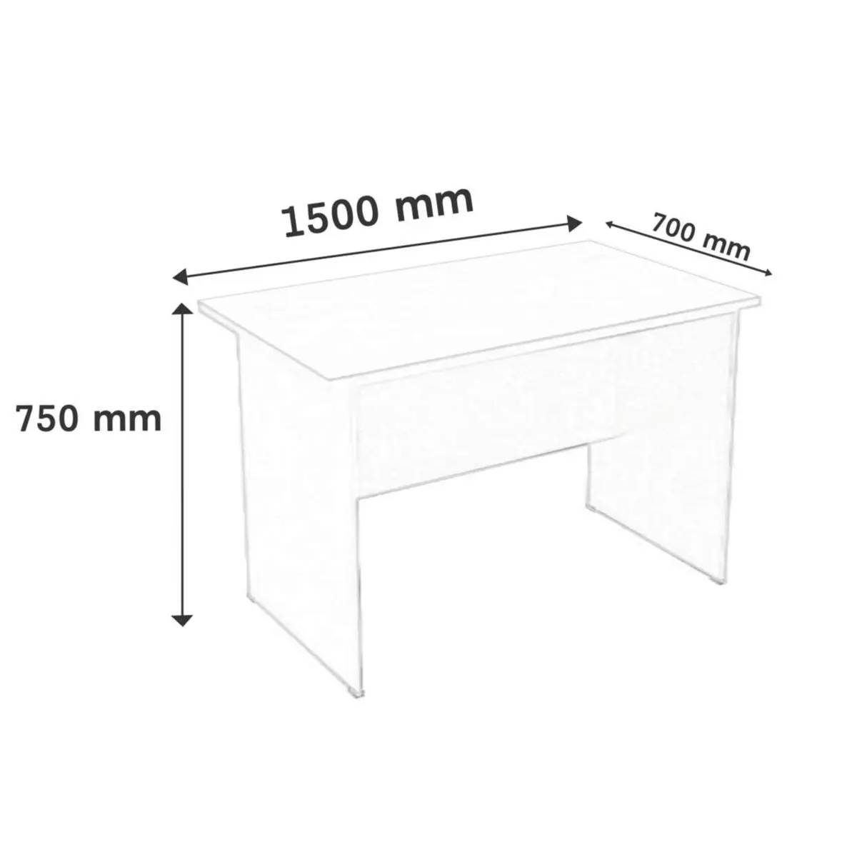 1500mm OFFICE TABLE SPGT157 - Image 2