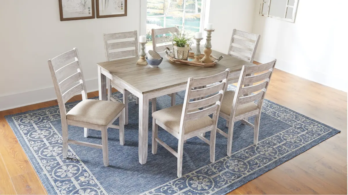SKEMPTON  DINING ROOM TABLE WITH 6 CHAIRS - Image 4