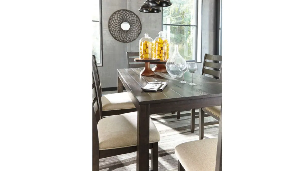 ROKANE DINING ROOM TABLE WITH 6 CHAIRS - Image 4