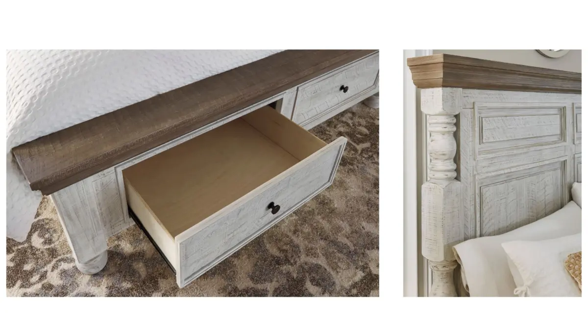 HAVALANCE QUEEN BEDROOM SUITE (BED + 2 NIGHTSTANDS + MIRRORED DRESSER + CHEST OF DRAWERS) - Image 4