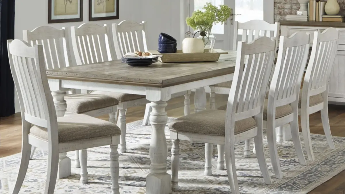 HAVALANCE DINING SET WITH 8 CHAIRS - Image 2