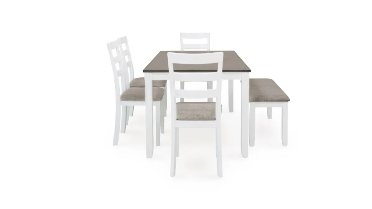 STONEHOLLOW DINING SET WITH 4 CHAIRS AND A BENCH - Image 3
