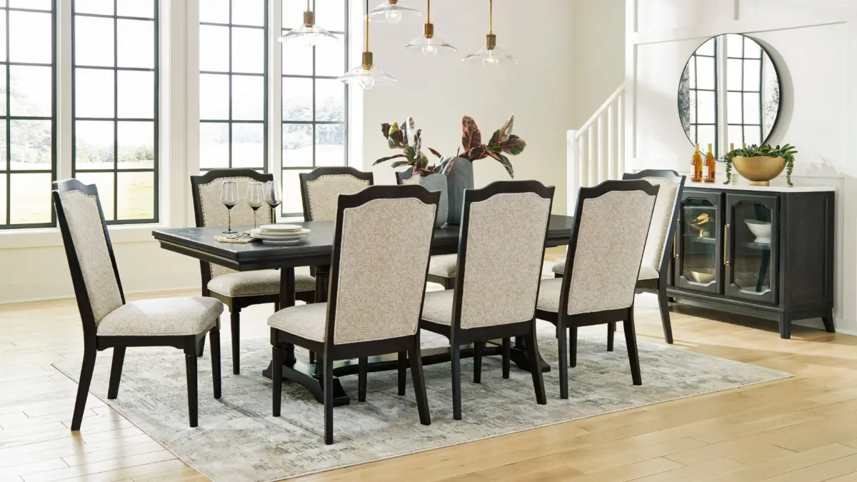 WELLTERN DINING SET WITH 8 CHAIRS AND A SERVER - Image 6