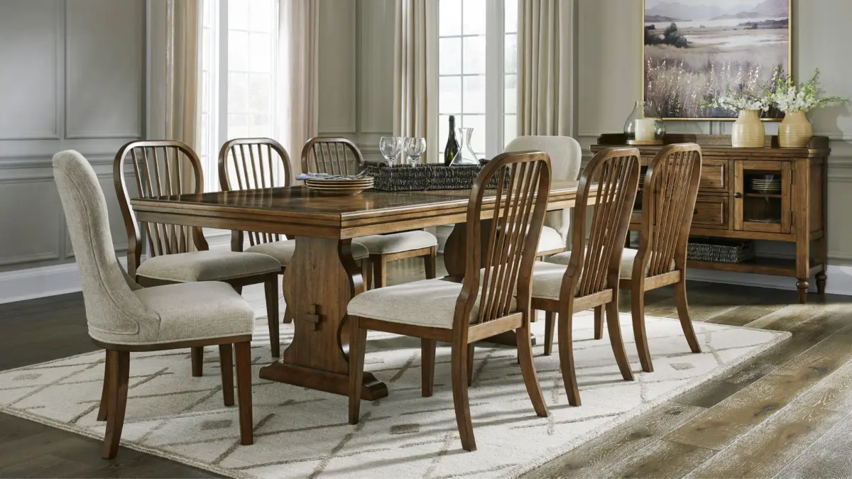 STURLAYNE DINING SET WITH 8 CHAIRS AND A SERVER - Image 9