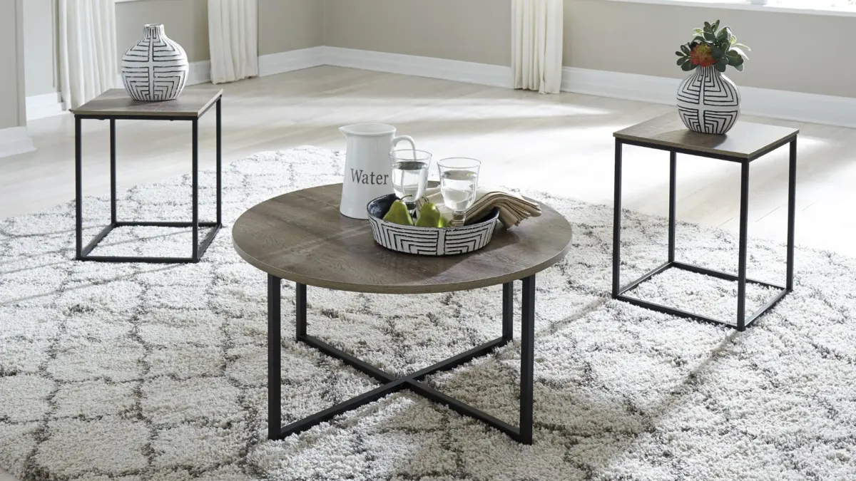 OCCASIONAL TABLE SET 3PC WADEWORTH T103-213 - Image 4