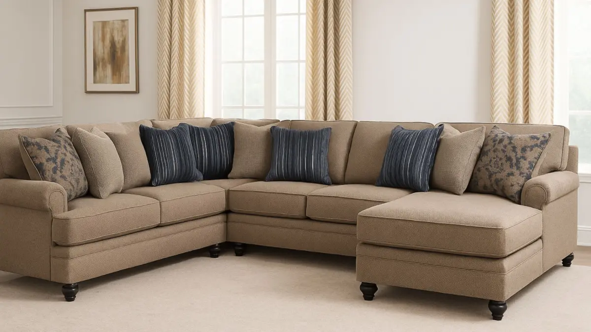 HUNTSWORTH SECTIONAL SOFA SET - BROWN - Image 5