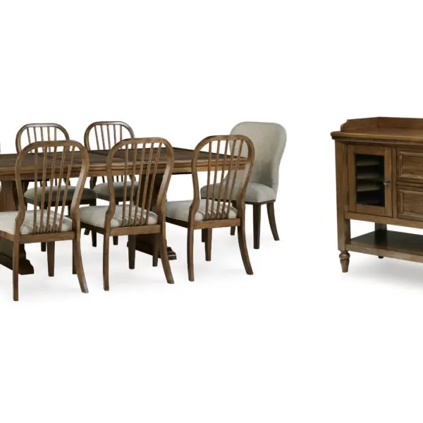 STURLAYNE DINING SET WITH 8 CHAIRS AND A SERVER