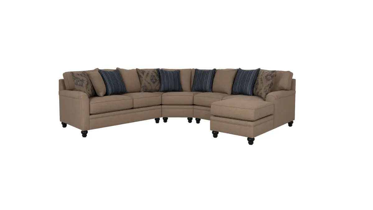HUNTSWORTH SECTIONAL SOFA SET - BROWN - Image 1