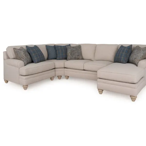 HUNTSWORTH SECTIONAL SOFA SET - DOVE GRAY