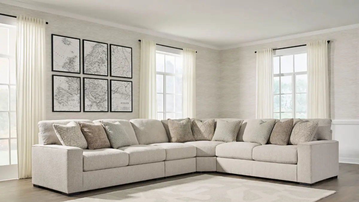 BALLYTON SECTIONAL SOFA SET WITH OTTOMAN - Image 5