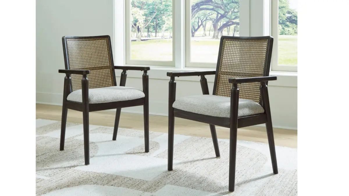 GALLIDEN DINING SET WITH 6 CHAIRS AND A SERVER - Image 3