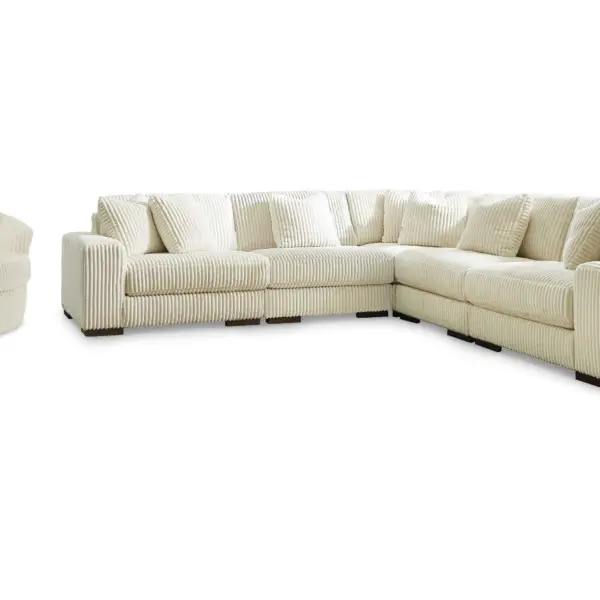 LINDYN SECTIONAL SOFA SET WITH OTTOMAN & SWIVEL CHAIR - 21104