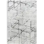 Grey & White Modern Rug