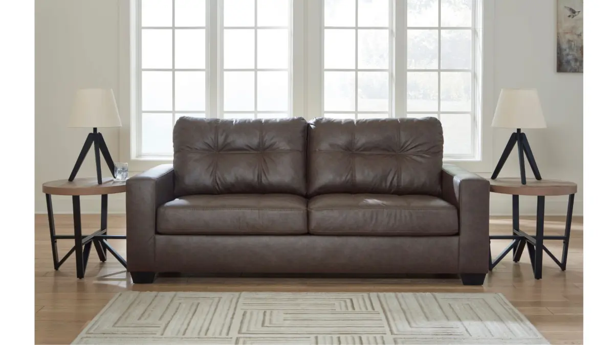 BARLIN MILLS RECLINING SOFA SET WITH OTTOMAN - Image 2