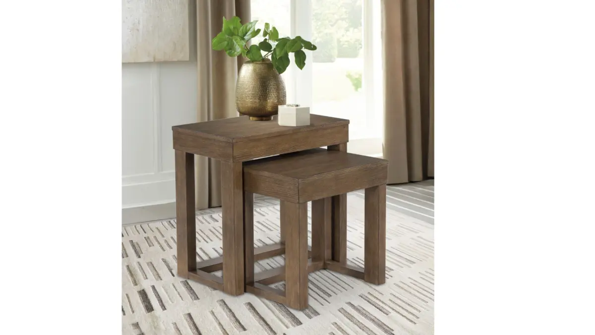 T471-16 NESTING END TABLES 2PC CARITON (ASH) - Image 5