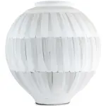 Textured White Decorative Vase